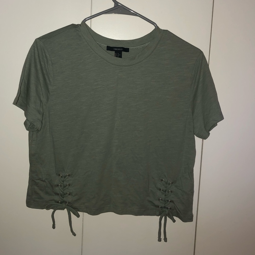 Side Lace Up Crop Top